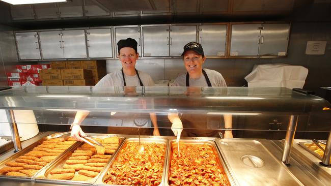 Chefs ready for the influx of evacuees. Picture: David Caird