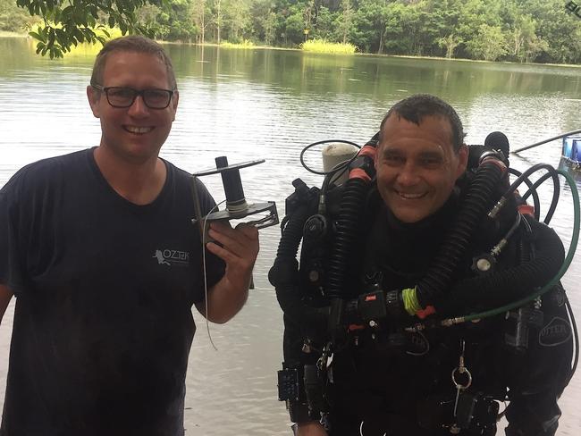 Dr Richard Harris with his dive partner, West Australian vet Craig Challen. Picture: Facebook/Blue Label Diving