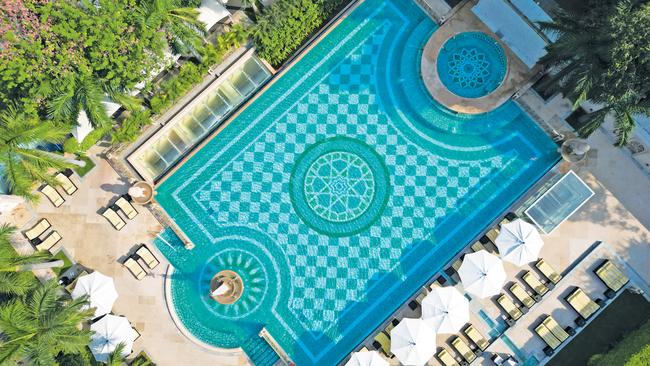 The Imperial Hotel has a gorgeous palm-lined pool and the most beautiful spa I’ve ever set a slippered foot in. Picture: Supplied.