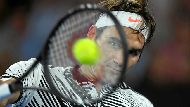 Roger Federer has taken everything - good or bad - in his stride and joked when the ball didn't go where he wanted it to, a reader says. Picture: LUKAS COCH