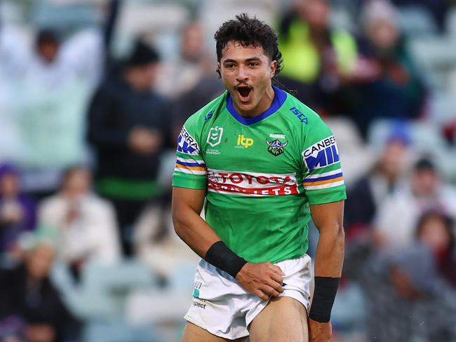 Xavier Savage of the Raiders can expect the Storm to target him. Picture: Mark Nolan/Getty Images