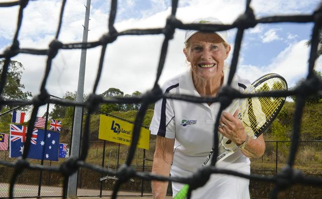 Funding has been allocated for the Joan Nicoll Tennis Centre in Tweed. Picture is Joan on the court in Tweed. Picture: Blainey Woodham