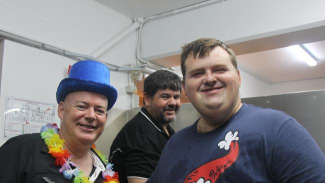 Hard at work in the St Augustine's kitchen at the 2022 Cairns Community Christmas Lunch were L-R David Lennie, Jamie Miller and Alex McDonald. Picture: Alison Paterson