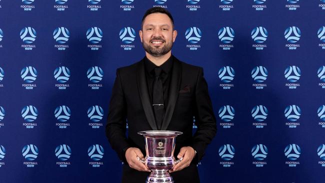 Macarthur Rams head coach Stephen Peters was named Coach of the Year at the 2024 Football NSW Annual Gala Awards. Picture; Football NSW