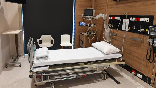 A coronavirus isolation room is set up at Cabrini private hospital in Melbourne. Picture: AAP