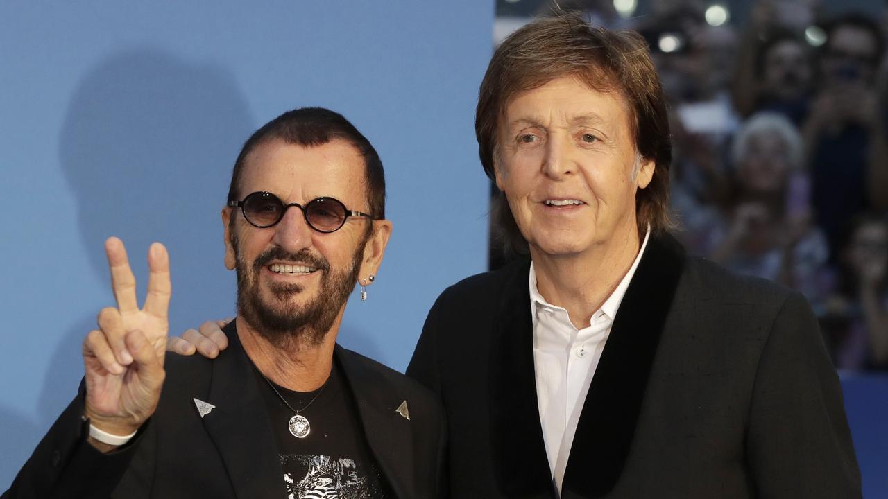 McCartney, right, and fellow former Beatle Ringo Starr. Picture: AP