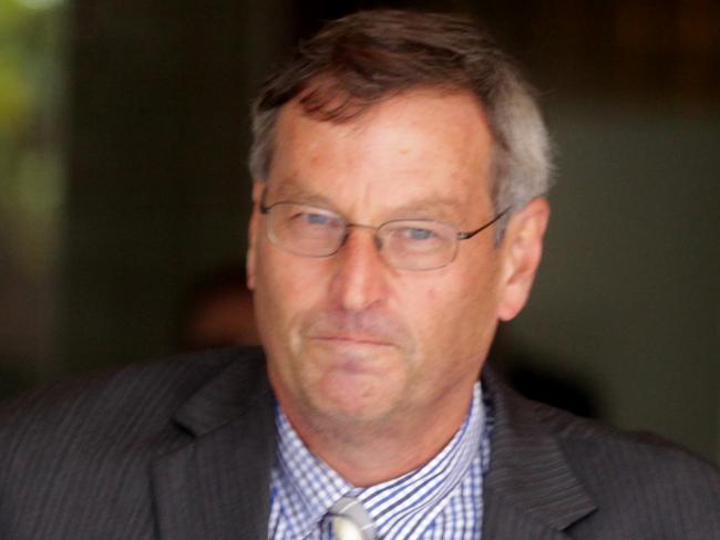 Pic of Maurice Van Ryn leaving the Downing centre courts today.Van Ryn is charged with multiple child sex offences