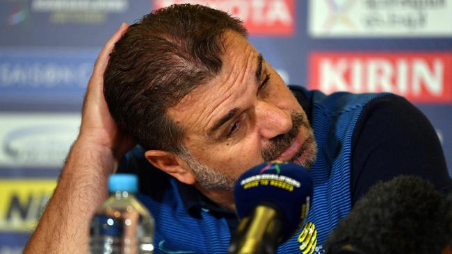 Australia's head coach Ange Postecoglou. / AFP PHOTO / SAEED KHAN