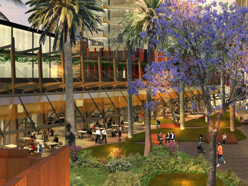 The Makris Group plan which collapsed in 2014 for a $200 million redevelopment of the old Le Cornu site in North Adelaide. Picture: Makris Group