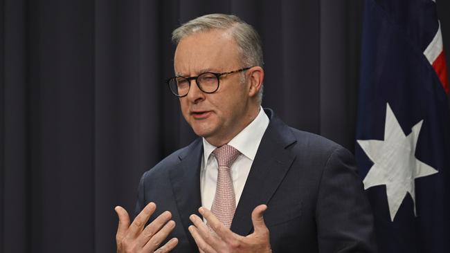 Anthony Albanese in Canberra on Tuesday. Picture: NCA NewsWire / Martin Ollman