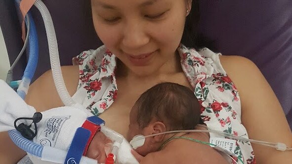 Ann Le is mum of the MoMo twins. Born at just 28 weeks Olivia and Zee weighed just 1 kilogram. Picture: Supplied