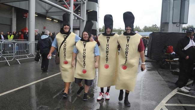 Some hardy fans in the house. Picture: AP