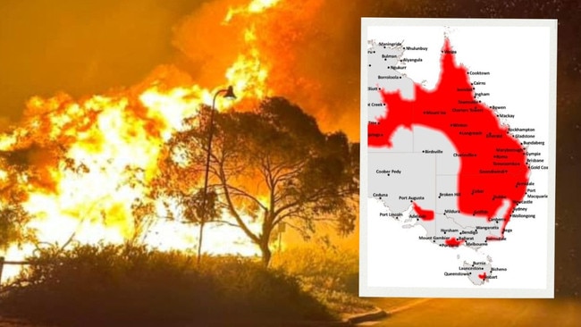 artwork for Australian bushfire risk