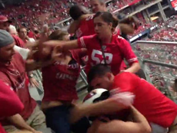 NFL fans brawl coast to coast