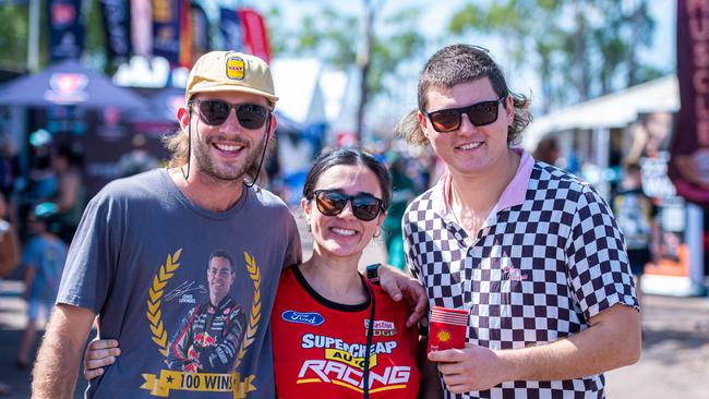 Aron Summers, Shanah Vanetie and Brady Felton at the Hidden Valley Raceway. Picture: Che Chorley