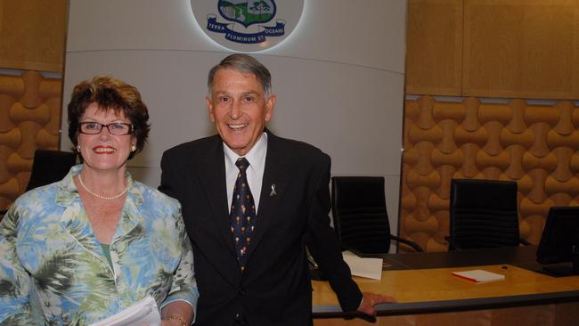 New Gold Coast deputy mayor Daphne McDonald, with mayor Ron Clarke