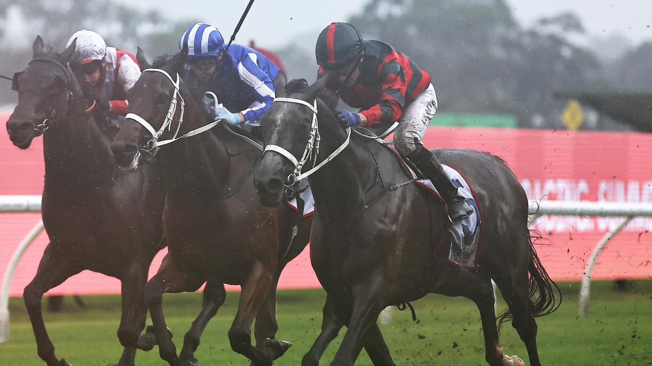 Lenape Vibe outstays his rivals in tough conditions at Rosehill. Picture: Getty Images)