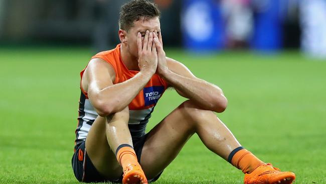 Josh Kelly looks dejected after the preliminary final.
