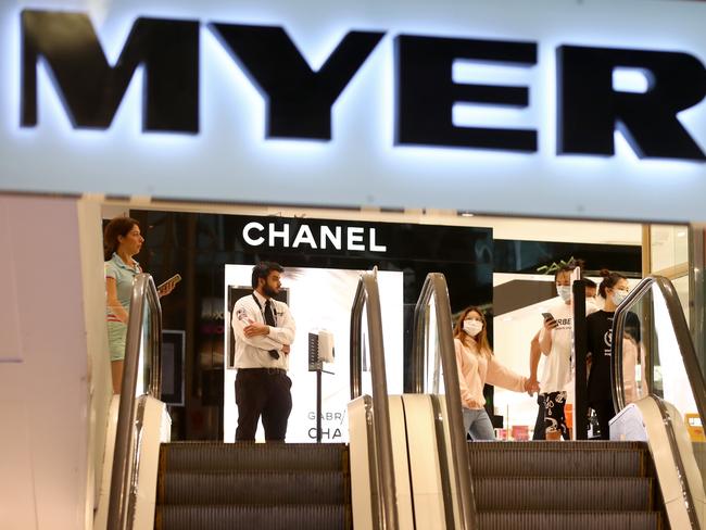 A Myer worker has tested positive to COVID-19. Picture: Toby Zerna