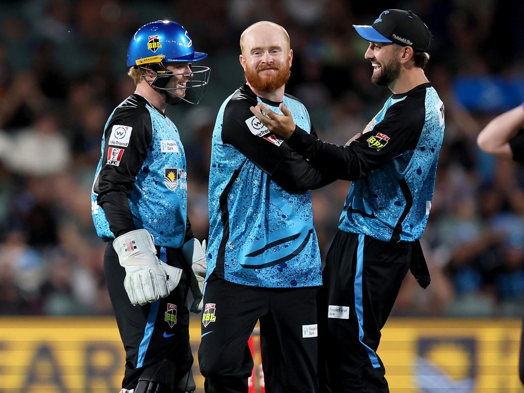 Lloyd Pope bounced back after being taken for 31 off an over in Adelaide Strikers’ opening game. Picture: James Elsby/Getty Images