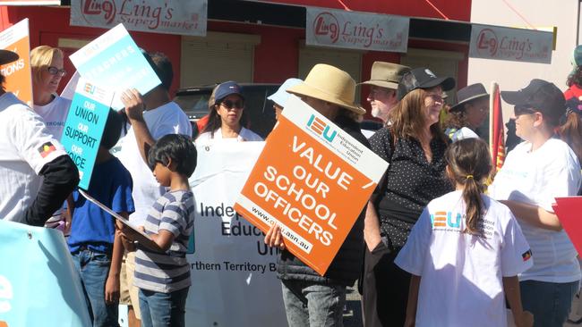 The independent Education Union at the Alice Springs Bangtail Muster.