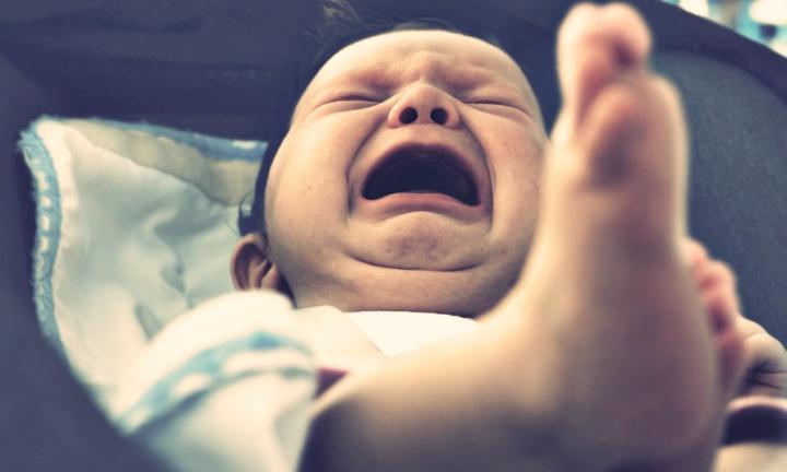 Baby cries hot sale in car