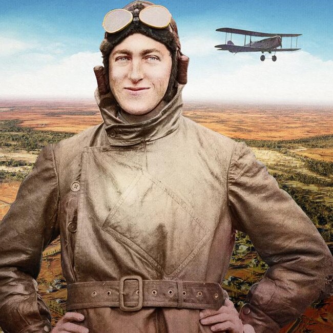 ‘Astonishing recollections’ … colourised image of WW1 veteran and Qantas founder Hudson Fysh.