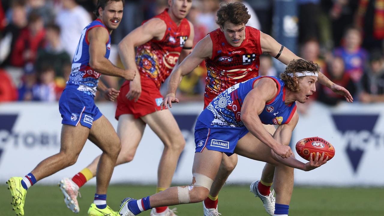 Aaron Naughton was the centre of attention. (Photo by Martin Keep/Getty Images)