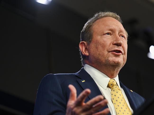 CANBERRA, AUSTRALIA, NewsWire Photos. FEBRUARY 26, 2024: Dr Andrew Forrest AO, Global Business and Philanthropic Leader, addresses the National Press Club of Australia in Canberra on 