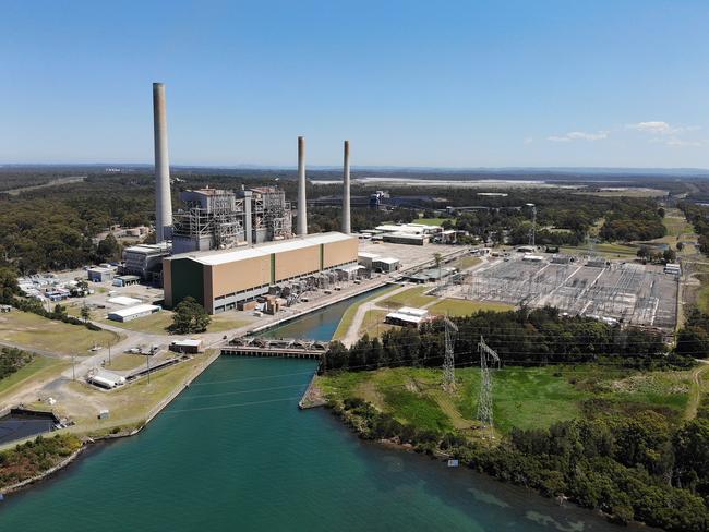 Federal ministers Barnaby Joyce, Matt Canavan and David Gillispie visit the Mandalong Coal Mine at Morriset and the Vales Point Power Station at Lake Macquarie (pictured). Picture: Toby Zerna