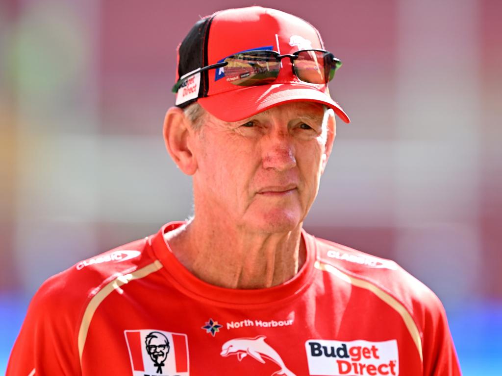 Wayne Bennett isn’t happy about the push for cap exemptions. (Photo by Bradley Kanaris/Getty Images)