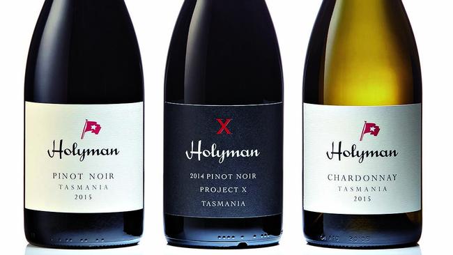 Stoney Rise Holyman 2015 pinot noir, 2014 Project X pinot noir and 2015 chardonnay.