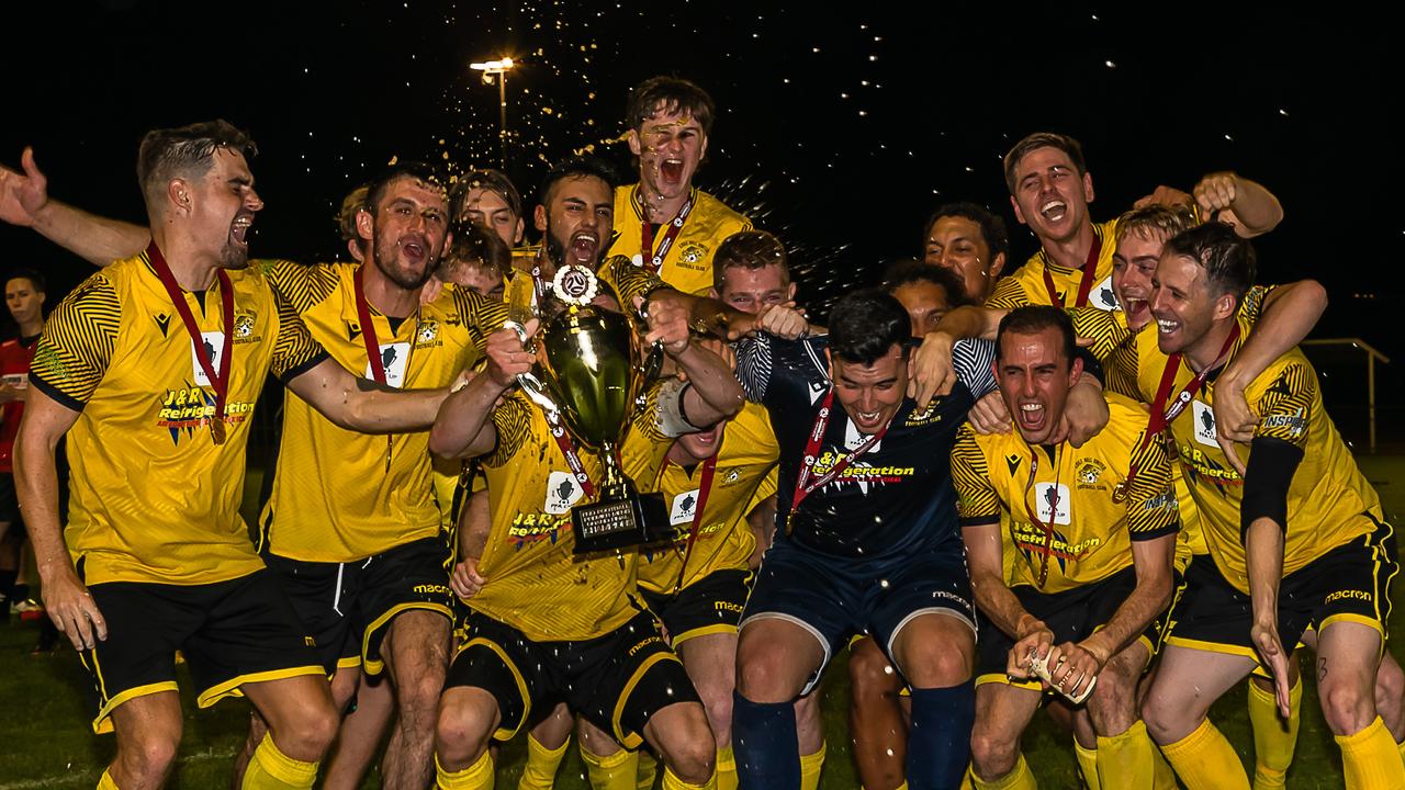 2021 Men's Premier League final Winners Edge Hill United. Picture: Emily Barker