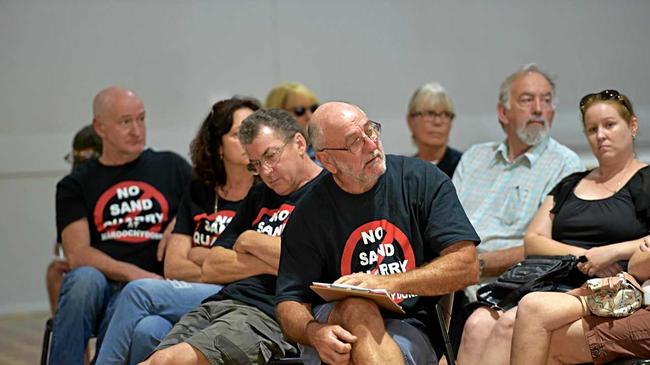 Public meeting for the proposed sand mine. Picture: Warren Lynam