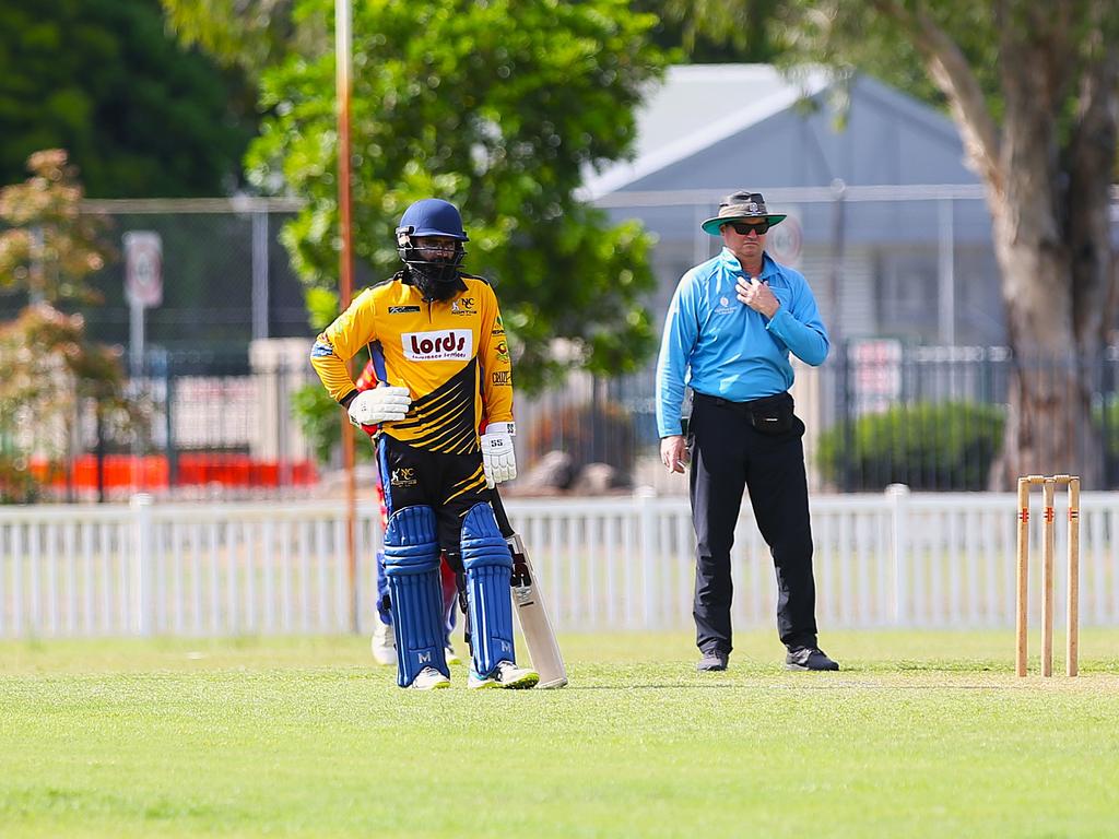 Norths Spicy Bite v Mulgrave Punjabi at Griffiths Park. Cricket Far North Second grade 2025. Photo: Gyan-Reece Rocha.