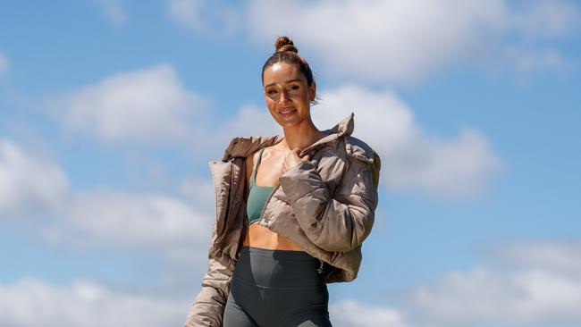 Kayla Itsines has gone viral for a now-deleted rant where she savaged women who film content from a “particular angle”, under the guise of a “glute workout”. Picture: Matt Turner.