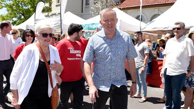 Opposition leader Anthony Albanese at the Norton Street Italian Festa in Leichhardt, Sydney, on Sunday. Picture: AAP