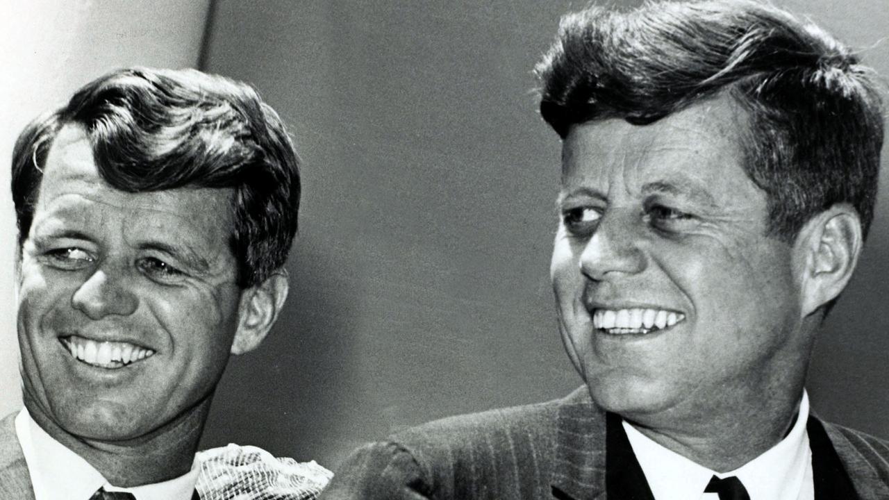 Former US President John F, Kennedy pictured with his brother Robert Kennedy, John F, Kennedy. Picture: Getty Images