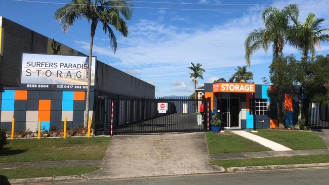 The Surfers Paradise Self Storage facility sustained more than $169,000 in damages after a man set fire to one of its sheds. Picture: Facebook