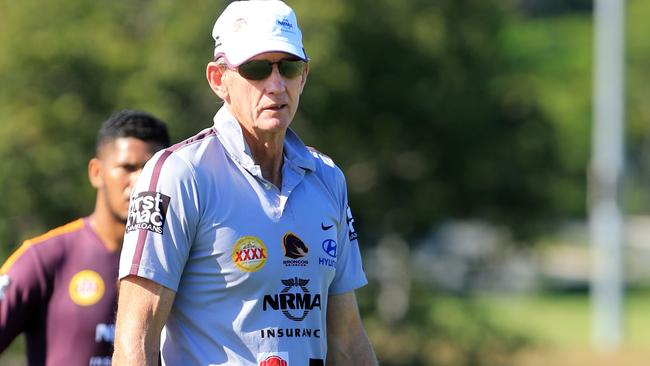 Wayne Bennett. Brisbane Broncos training at St Lucia. Pics Tim Marsden