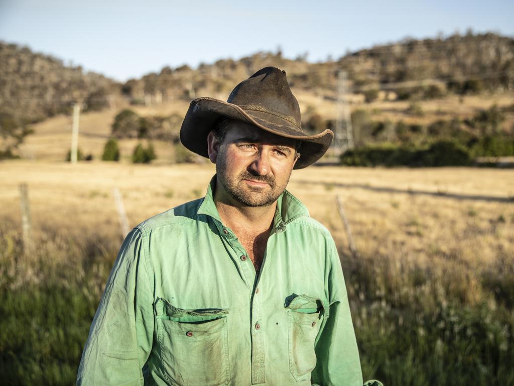 Broadmarsh Hall Community Meeting Jason Beamish has lost livestock at Elderslie. Photograph Eddie Safarik.