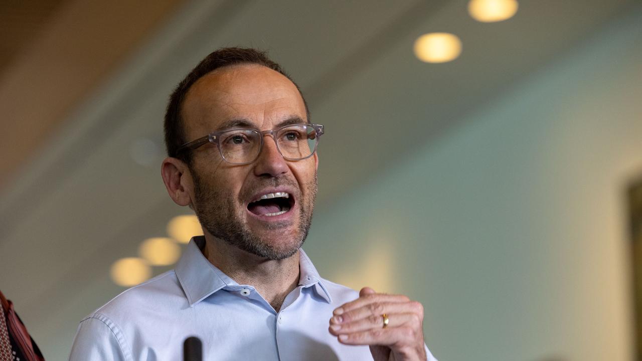 Adam Bandt said new coal and gas projects would be ‘squarely’ on Labor’s shoulders. Picture: NCA NewsWire / Gary Ramage