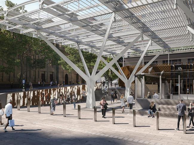 An artist impression of Town Hall Station. Picture: Victorias Big Build