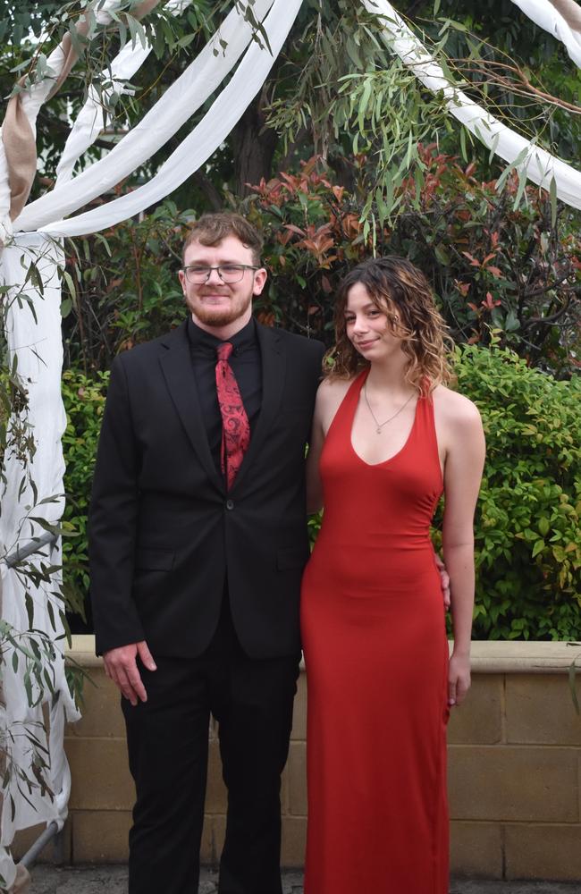 Jaiden Hoffman and Maci Holley at the 2024 Warwick State High School formal. November 15, 2024.