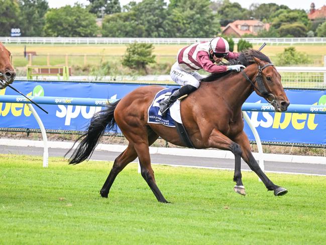 Ashford Street ridden by Jamie Mott wins the Nick Johnstone Real Estate Christmas Stakes at Caulfield Heath Racecourse on December 26, 2024 in Caulfield, Australia. (Photo by Reg Ryan/Racing Photos via Getty Images)