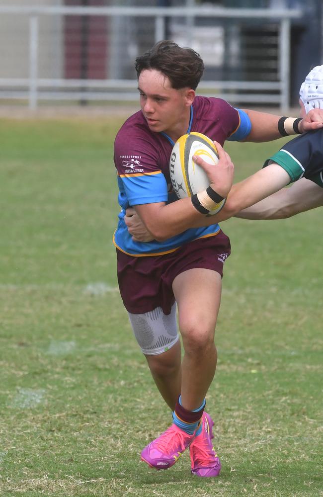 QLD Rugby Union State Championships (17-18 years boys) at the Townsville Sports Precinct. Friday May 23. South Coast against Metro North. Picture: Evan Morgan