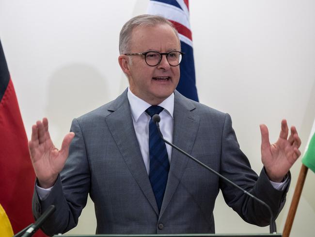 CANBERRA, AUSTRALIA - NewsWire Photos FEBRUARY, 7, 2023: Prime Minister Anthony Albanese spoke to Labor party members in Parliament House in Canberra. Picture: NCA NewsWire / Gary Ramage