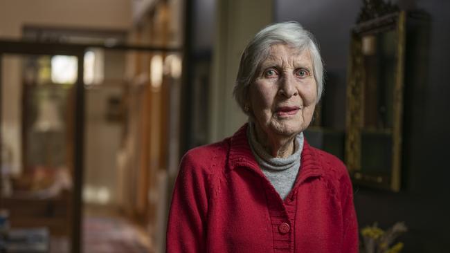 Sir Robert Menzies’ daughter Heather Henderson at her home in Canberra on Thursday. Picture: NCA NewsWire / Martin Ollman