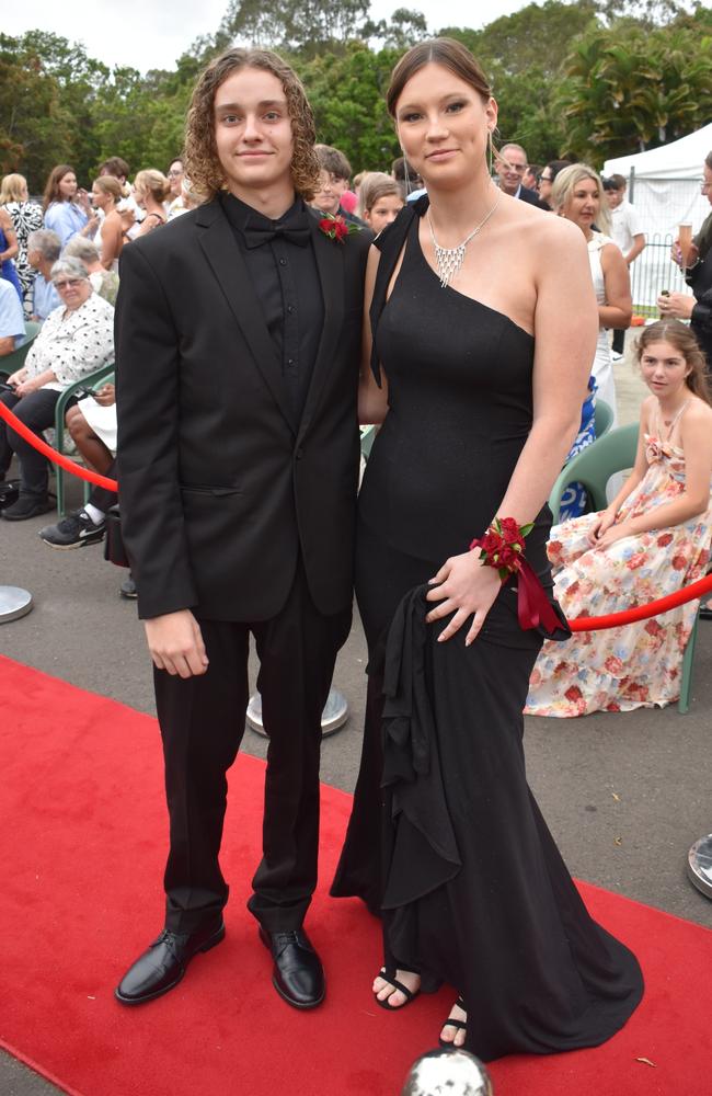 Liam Brown and Ainslie Carter at the Pacific Lutheran College Formal held at the Sunshine Coast Turf Club on November 15, 2024. Picture: Sam Turner