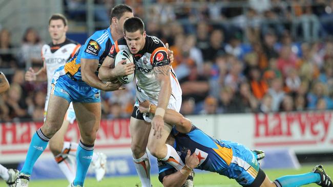 Simon Dwyer in action for the Tigers.